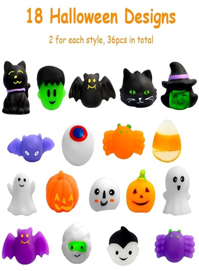 Waybla 36 PCS Squishies Kawaii Cute Mochi Squishy Stress Reliever Anxiety Toys Halloween Party Favors Treat Goody Bag Filler Gifts - Image 2